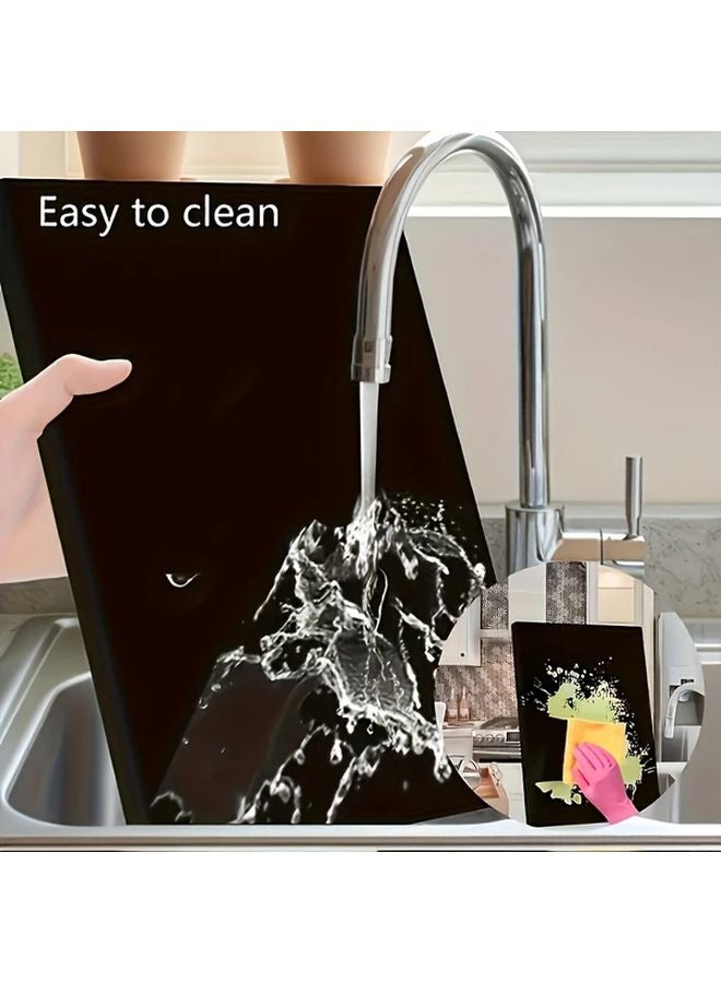 Black Large Non Slip Acrylic Cutting Board Easy Clean Space Saving Kitchen Essential - Image 4